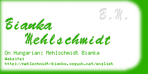 bianka mehlschmidt business card